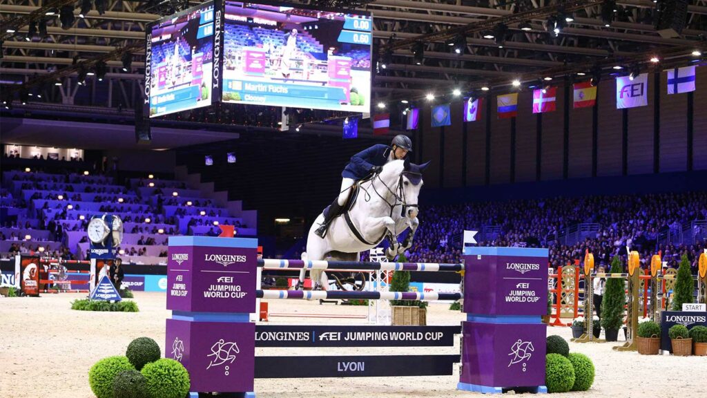 Equita Lyon compétition de saut d’obstacles lors du salon du cheval à Lyon 